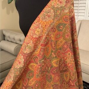 Colorful Paisley Patterned Scarf